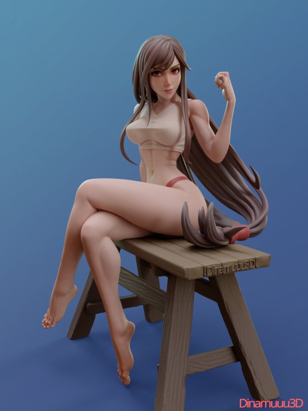 Tifa Lockhart from Final Fantasy, bikini Resin Statue Part Kit